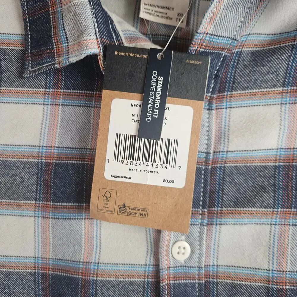 The North Face Men's Plaid Shirt Size XXL Hiking Outdoors